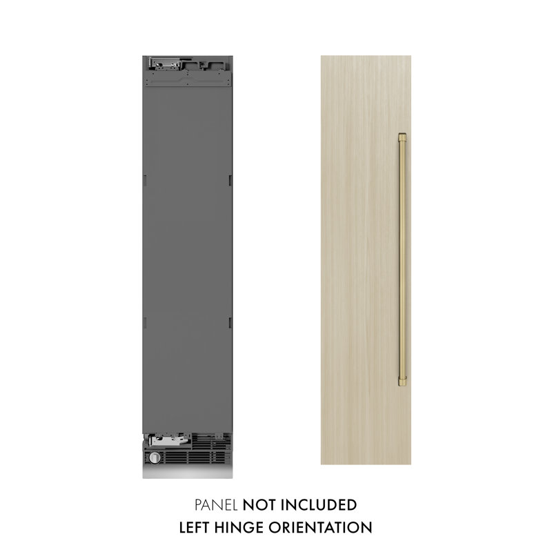 ZLINE Autograph 18 in. Panel Ready Column Freezer with Gray Interior, Right, Champagne Bronze