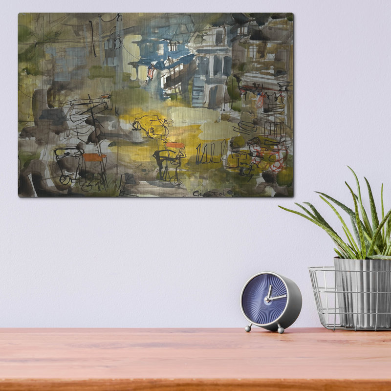 Art mural en métal luxueux «The Neighbour 3» par Erin McGee Ferrell, 16 po x 12 po, H 12 po x l 16 po