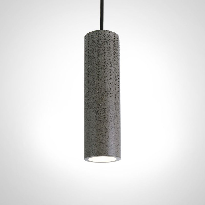 Amayas 1 - Light Cylinder Pendant, Sandstone Black, Black