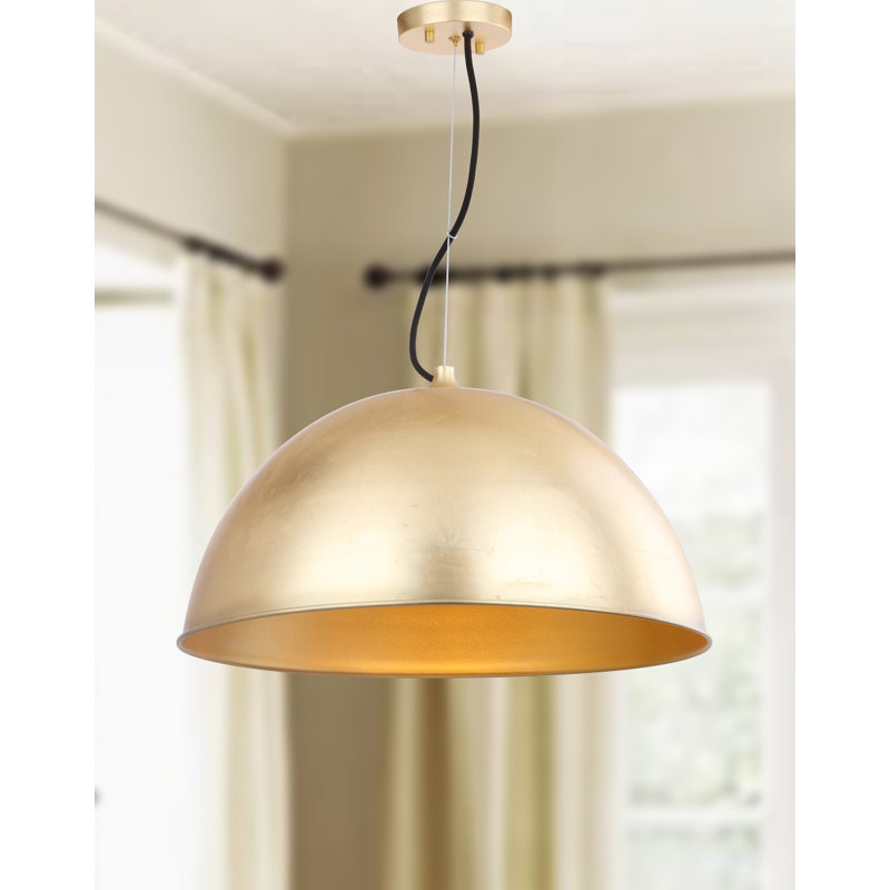 Luminaire suspendu en forme de dôme à 1 lumière Cardi