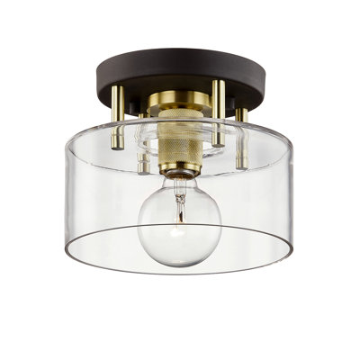 1 - Light Simple Drum Semi Flush Mount