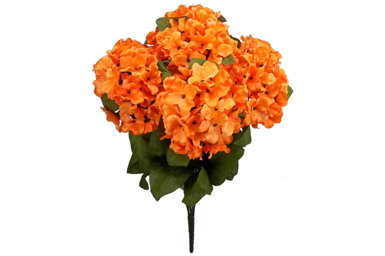 7 Artificial Full Blooming Stain Hydrangea Stem
