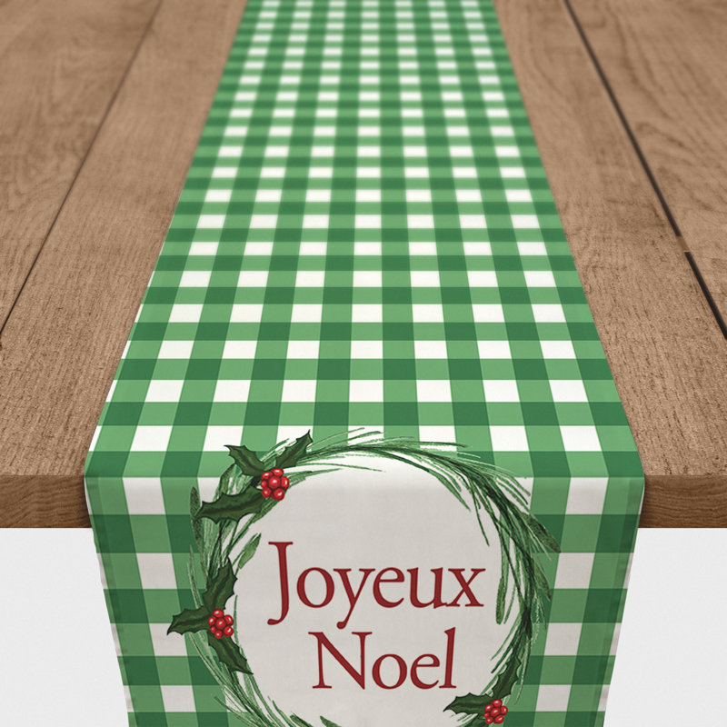 Chemin de table noel joyeux Vanburen, L 72 po x l 16 po