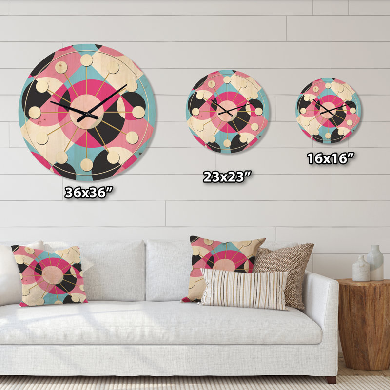 Horloge murale abstraite géométrique I, Moyen