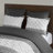 3 Piece Cotton Comforter Set With Chenille Tufting Gray Full/Queen-117517162