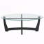 Table basse ovale en verre-1017927350