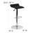 Orozco Contemporary Vinyl Adjustable Height Barstool with Solid Wave Seat and Chrome Base-1098382023
