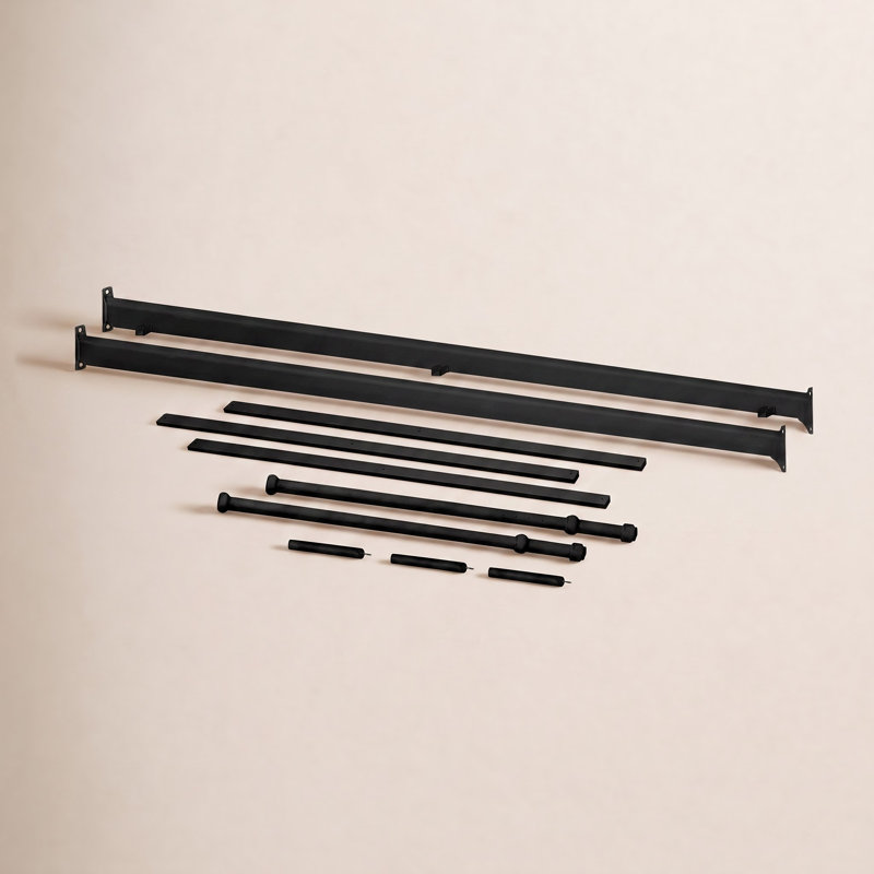 Winston Full Bed Rails, Vintage Iron