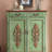 American Vintage Painted Shoe Cabinet 20 Pair Shoe Storage Cabinet-100510874