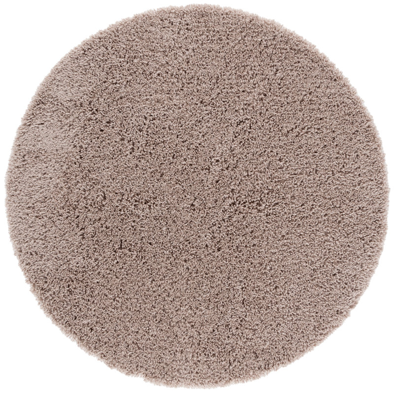Assar Handmade Tufted Taupe Area Rug, Round 8'