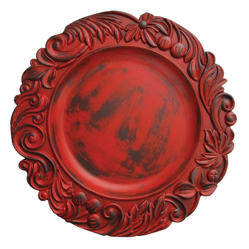 Plat de service 13 po, Rouge
