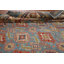 Tapis oriental géométrique bleu Kazak 9