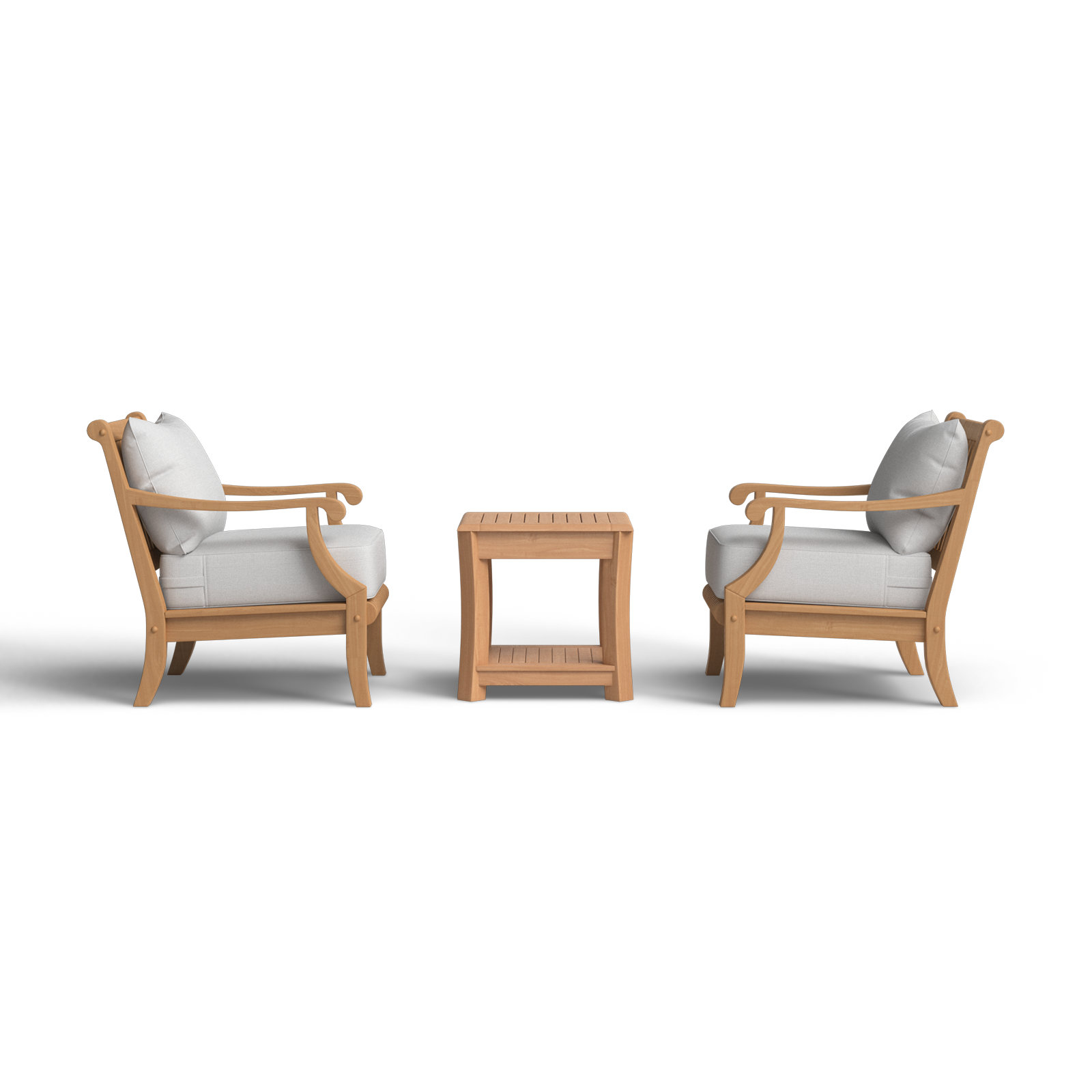 Mabrey 2-Person Teak Patio Seating Group