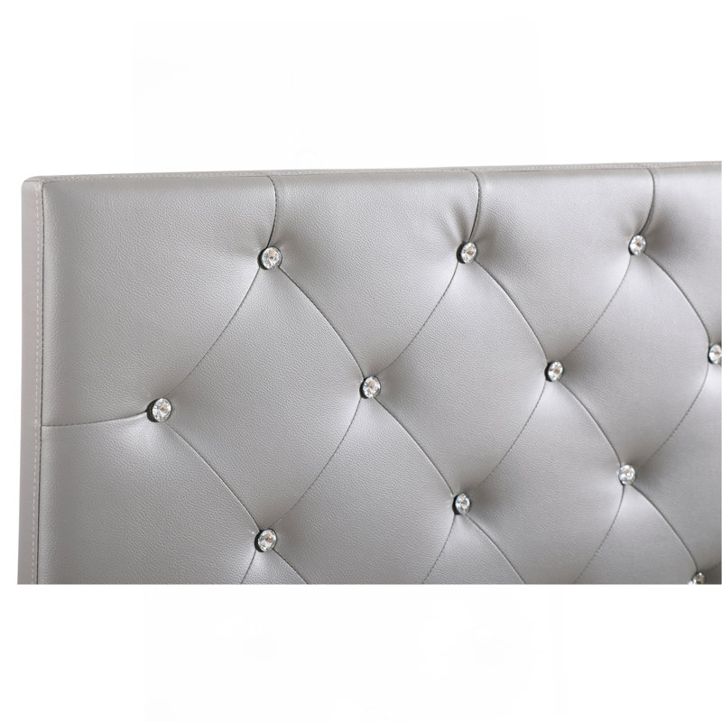 Versatile Adjustable Headboard, Light Gray, Twin