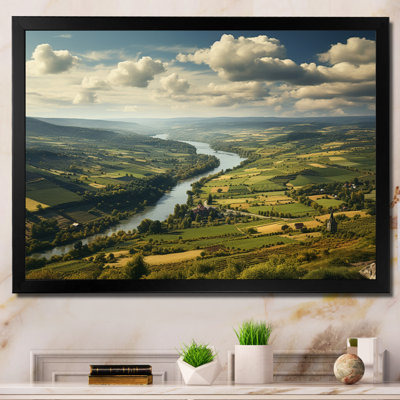 Allemagne, campagne, rivière, art mural sur toile