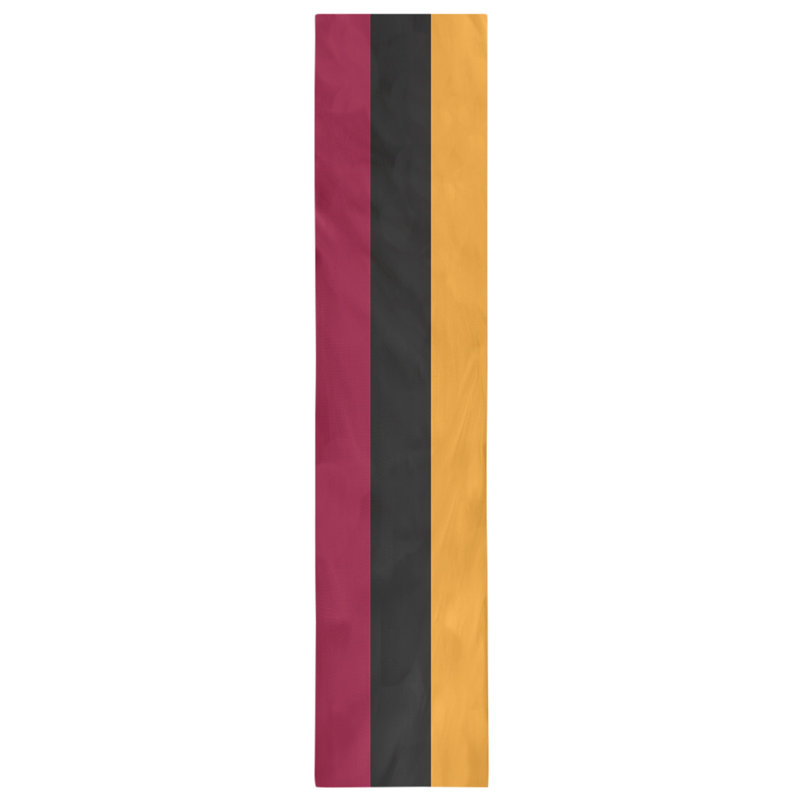 Miami Basketball Table Runner, 90" L x 16" W, Red/Black/Yellow, Cotton blend