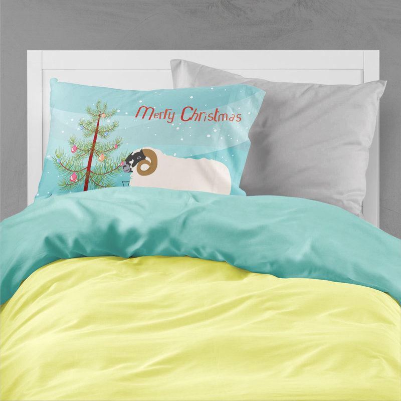 Taie d'oreiller Scottish Blackface Sheep Christmas