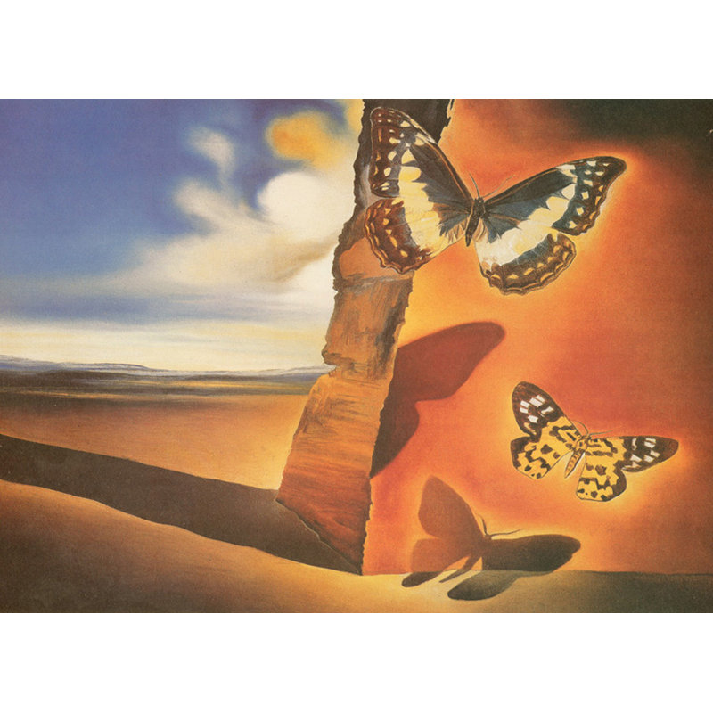 Paysage aux papillons, vers 1956, H 17 po x l 24 po
