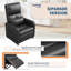 Fauteuil inclinable électrique avec massage et chaleur avec fonction de massage avec soutien lombaire, dossier réglable, accoudoirs larges, repose-pieds et canapé simple en cuir avec siège rembourré, 2 poches latérales et port USB-70455038