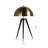 Dillard 1-Light Black Table Lamp With A Gold Metal Shade