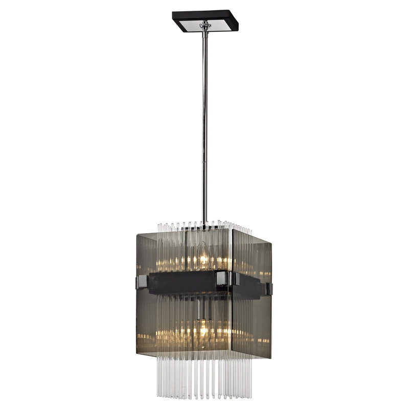 Luminaire suspendu carré à 2 lumières Apollo