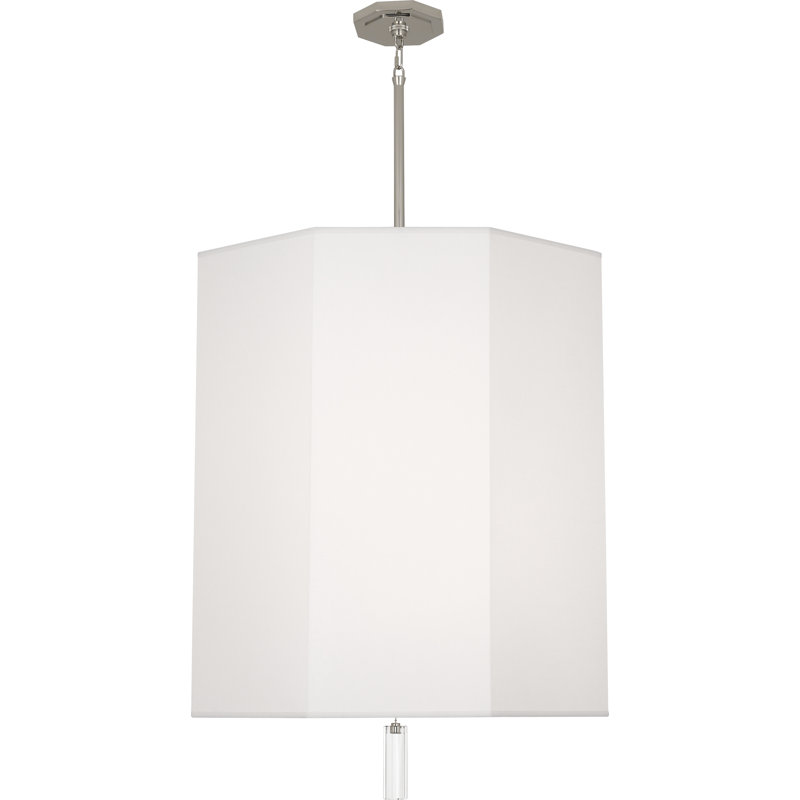 Kate 6 - Light Chandelier, White, Polished Nickel