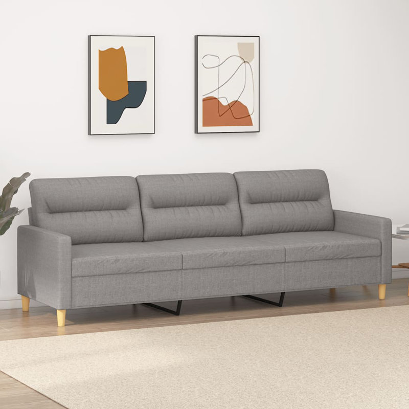 Linza Upholstered 78'' Sofa, Light Gray