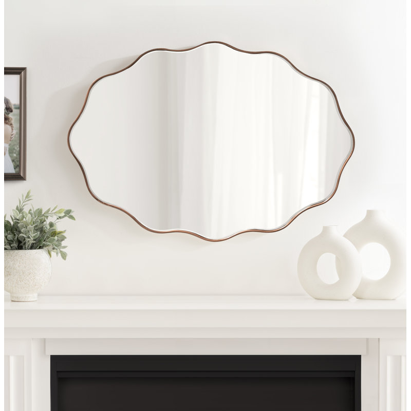 Miroir de salle de bain Scalloped, Bronze
