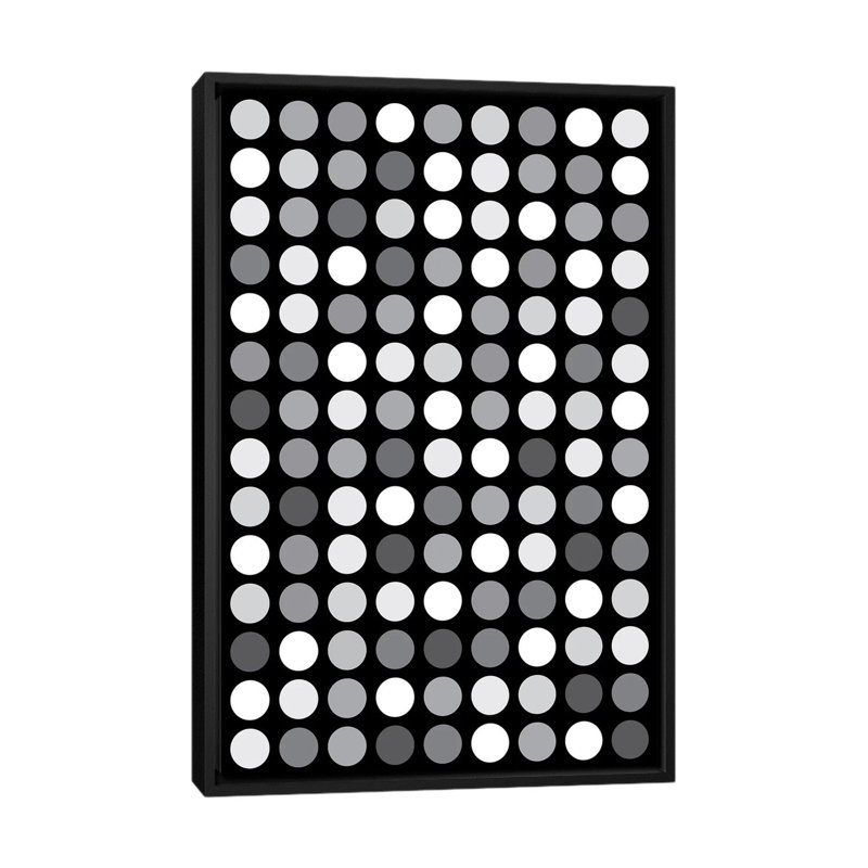 " Grey's Black " by The Usual Designers, 26" H x 18" W x 1.5" D, Black Framed Canvas, No Mat