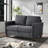 56.5'' Linen Loveseat Sofa with Storage Space Square  Arm-1464188460