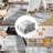 Sarah Modern Abstract Machine Washable Grey Area Rug with Non-Slip Backing-89855604