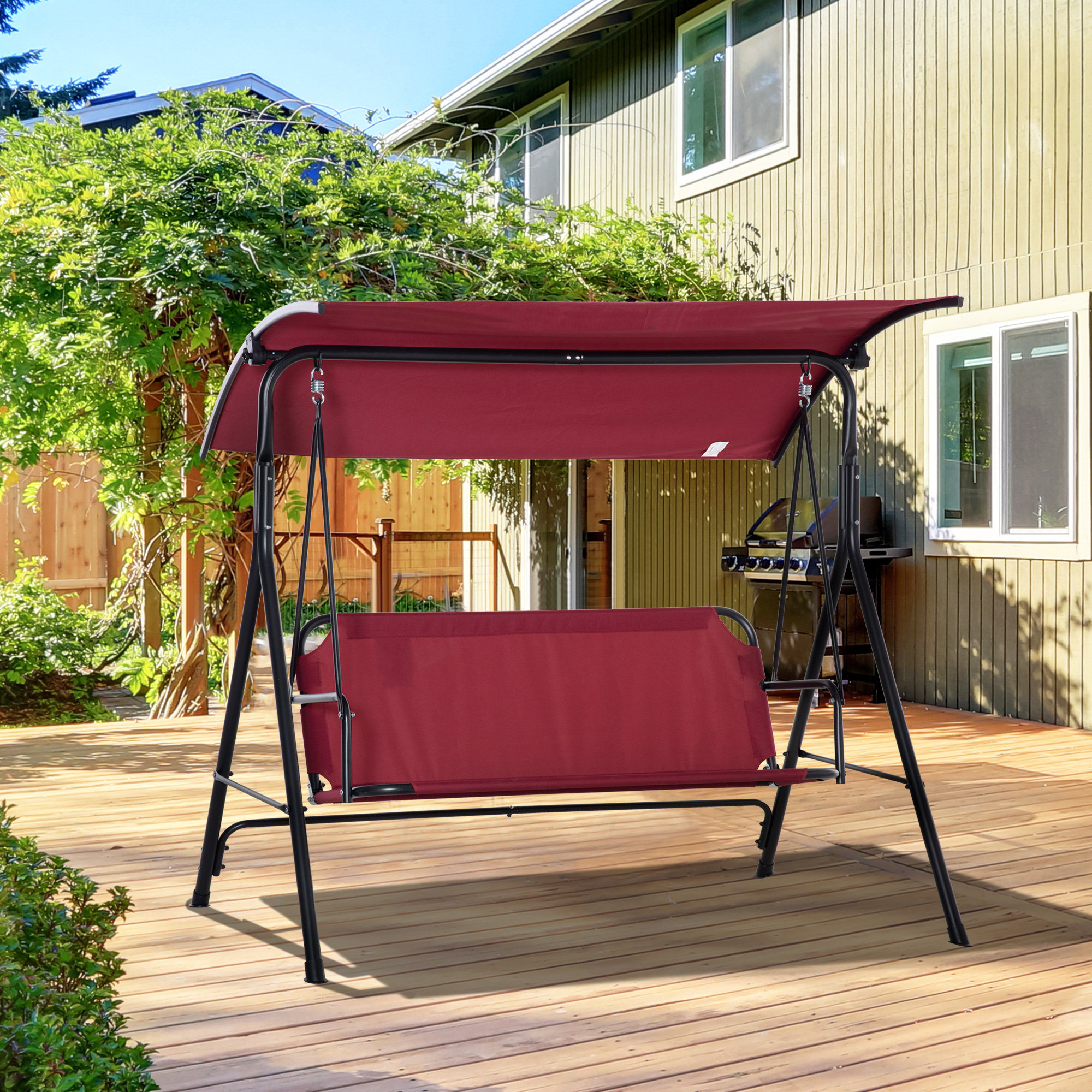 Freeport Park® Giorgi Porch Swing with Canopy & Reviews | Wayfair