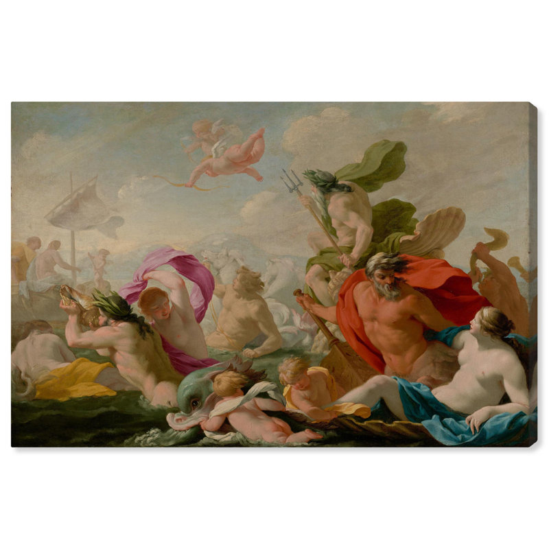 Gods Paying to Love Classic Female Portrait Canvas Art