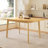 Rustic Farmhouse Rectangular Dining Table with Solid Wood Frame (60", Natural)-1718405697