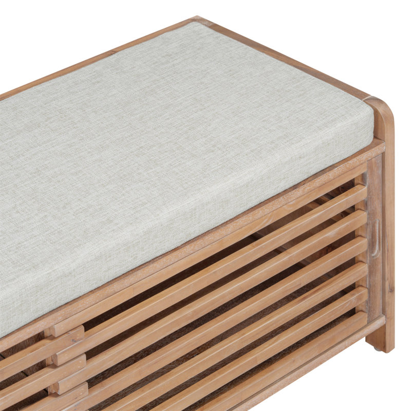 Banc à chaussures avec rangement et coussin TREXM, Chêne