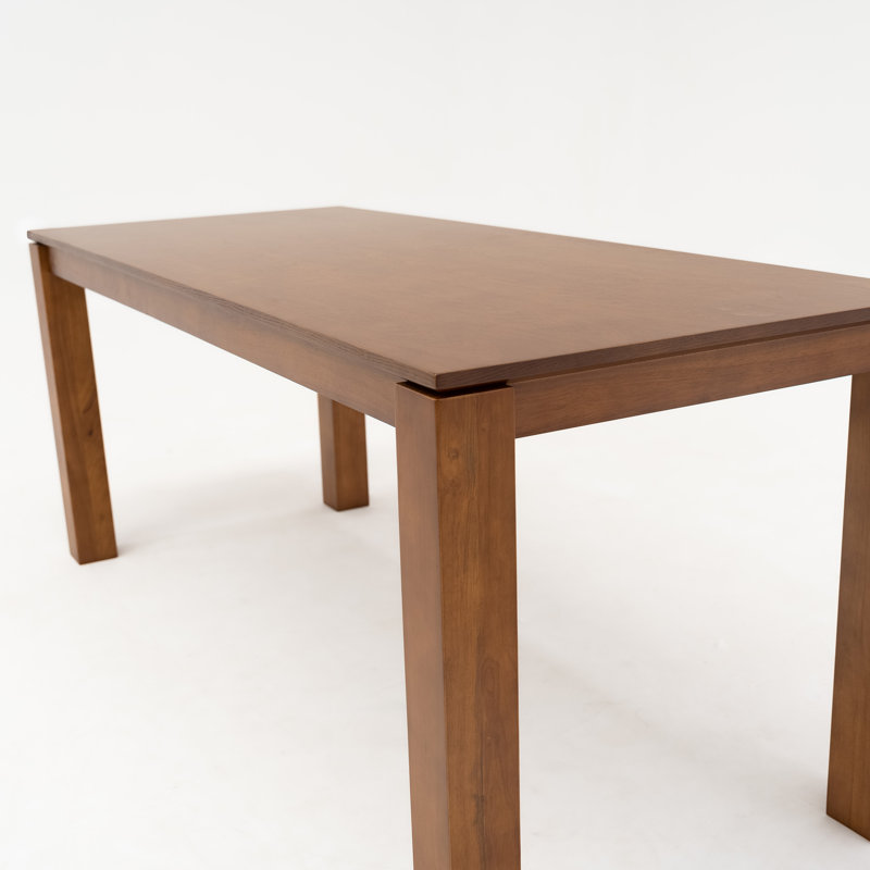 Ensemble de 3 tables de salle à manger 70,87 "Modern Farmhouse, Noyer / noir, Noyer