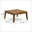 Table basse exquise en bois d'acacia avec un design à lattes pour une vie élégante