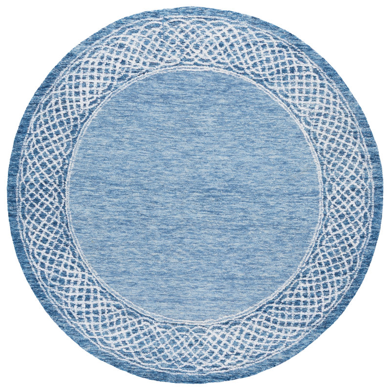 Tapis en laine touffeté à la main Belize Ebony 275, Rond 6 pi