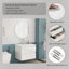 Meuble-lavabo de salle de bain avec lavabo, deux grands tiroirs et système de fermeture en douceur