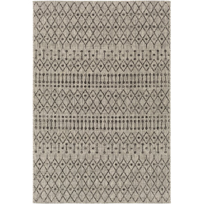 Hongming Southwestern Khaki/Charcoal Indoor / Outdoor Area Rug