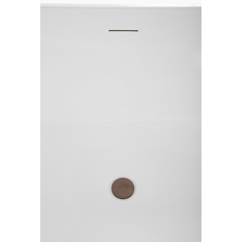 Baignoire autoportante 59 "avec drain interne Streamline, Bronze huilé mat