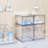 4 Pack Clear Stackable Storage Drawers