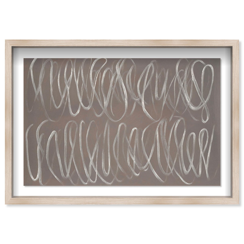 Oliver Gal Coastal Mirage I Abstract - Luxury Shadowbox Framed Wall Art, 18" H x 26" W, Cream