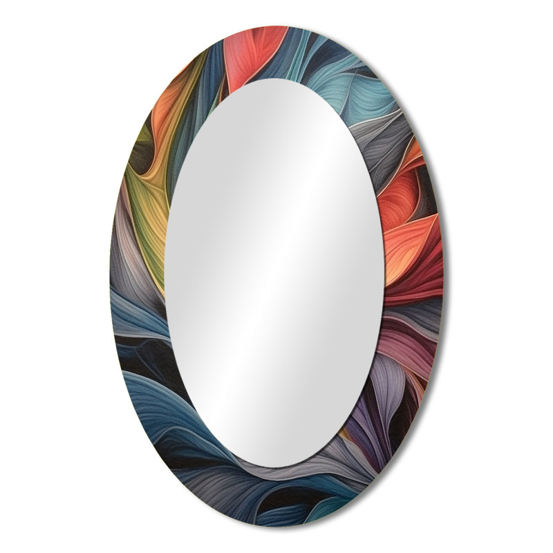 Miroir mural rétro multicolore, 36 po x 24 po