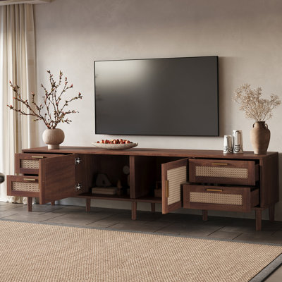 TV Stand For Tvs Up To 85 Inch, Media Console With 4 Drawers For Living Room