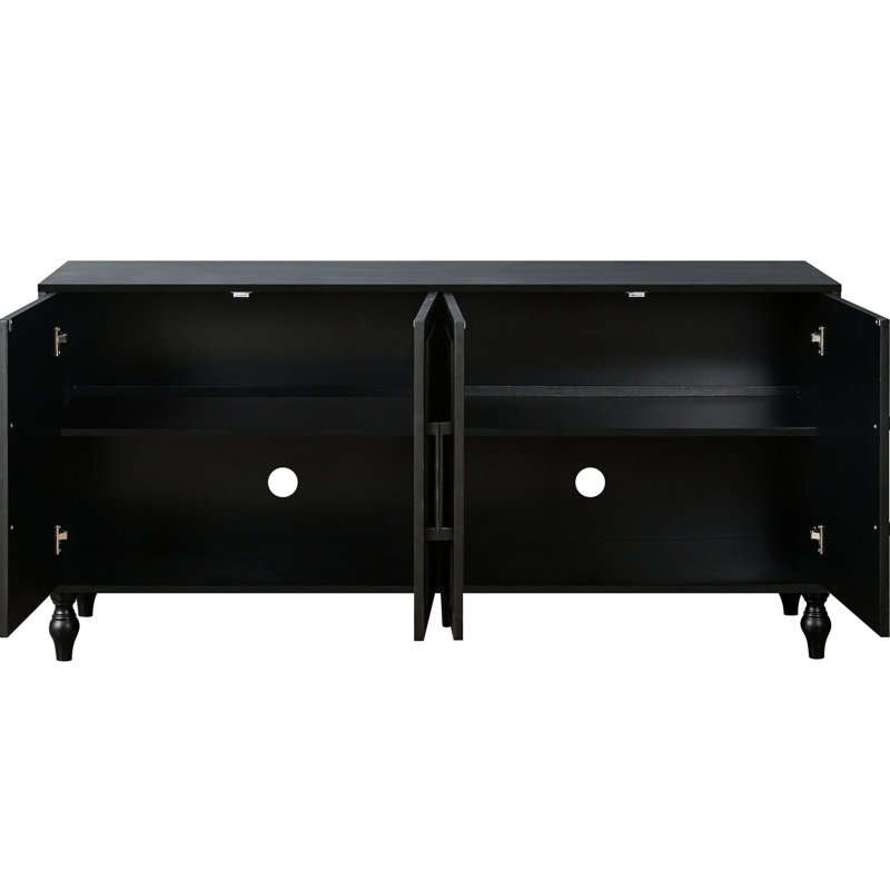 Unité de rangement à porte noire avec poignée fonctionnelle en métal pour espaces de vie