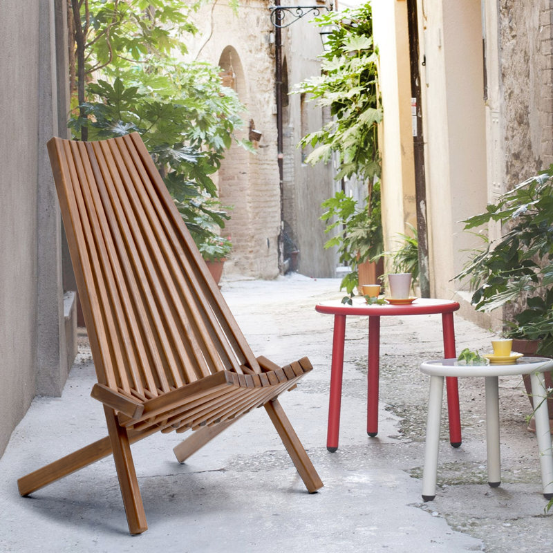 Chaise pliante en bois massif naturel - Conception ergonomique, idéale pour se détendre à l'intérieur ou à l'extérieur à toutes fins ergonomiques, élégantes et confortables