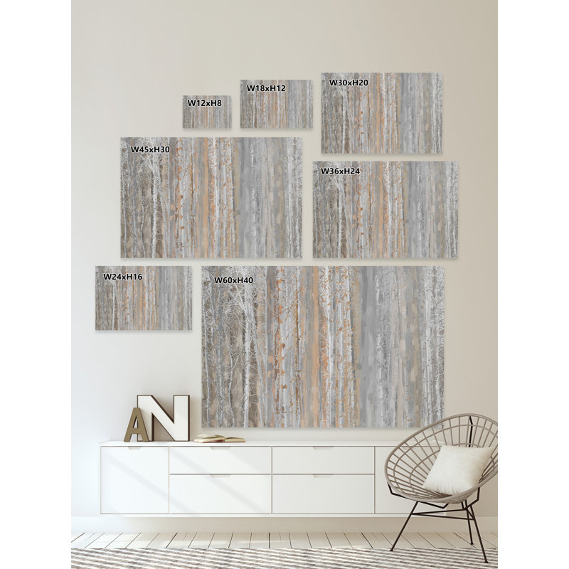 «Aspen Forest 1» par Art Collective, reproduction sur toile tendue sur bois, H 12 po x l 18 po x 1,5 po