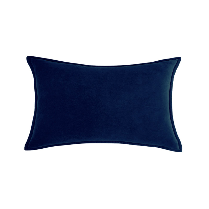 Velvet Reversible Throw Pillow, Navy