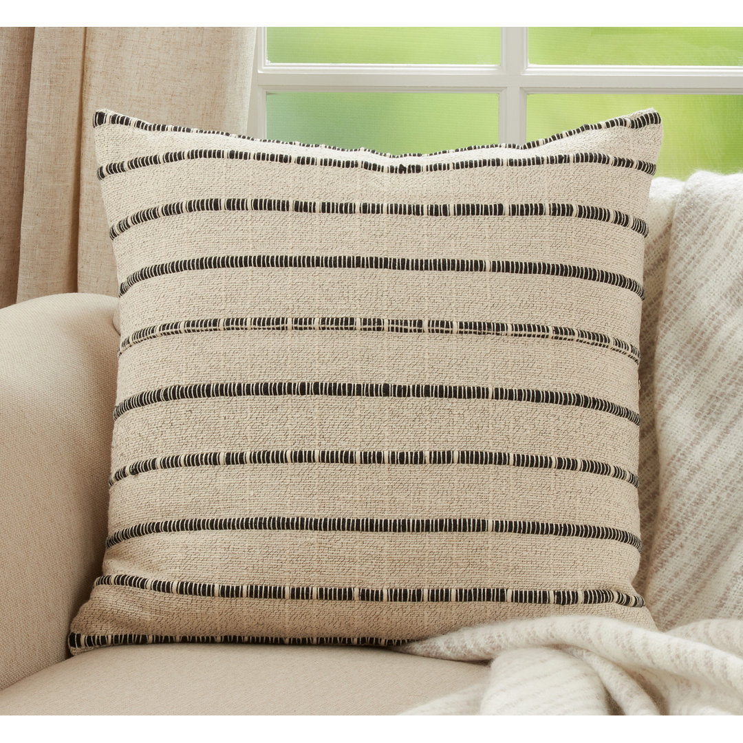 Coralee Square Cotton Pillow Cover Saro